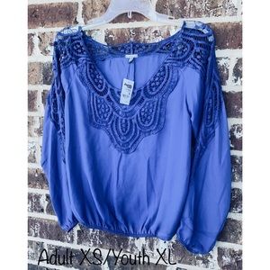NWT Dressy Casual LS Top Charlotte Russe Adult XS